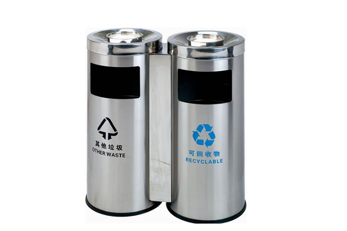 不銹鋼分類(lèi)垃圾桶商場(chǎng)垃圾桶A178B